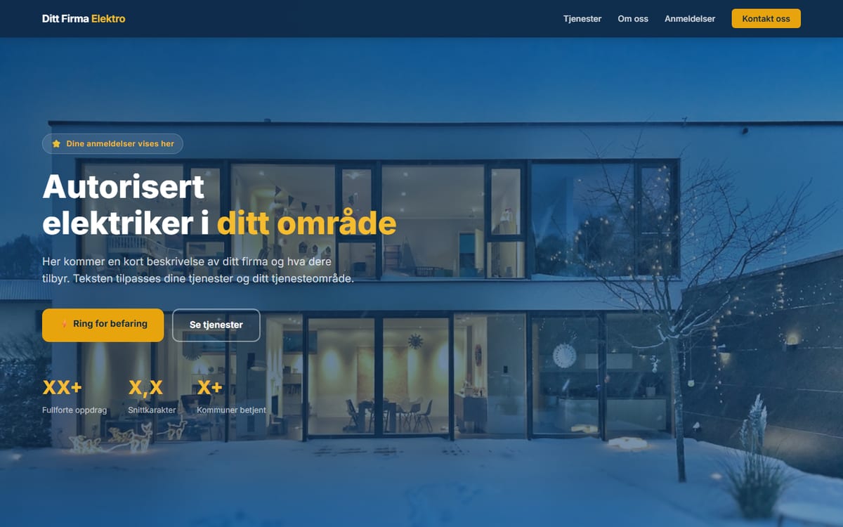 Electrician website demo