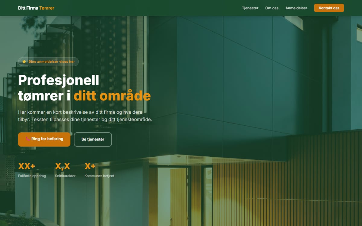 Carpenter website demo