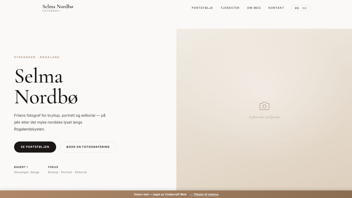 Creative portfolio website template