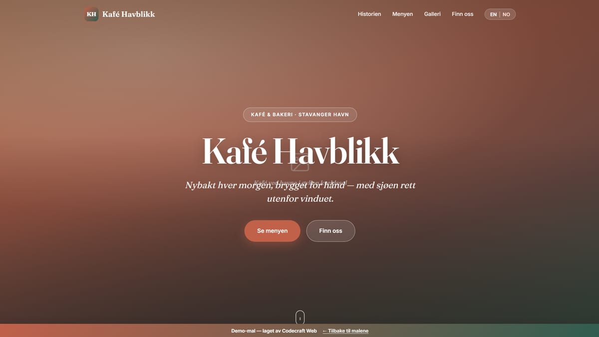 Visual business website template